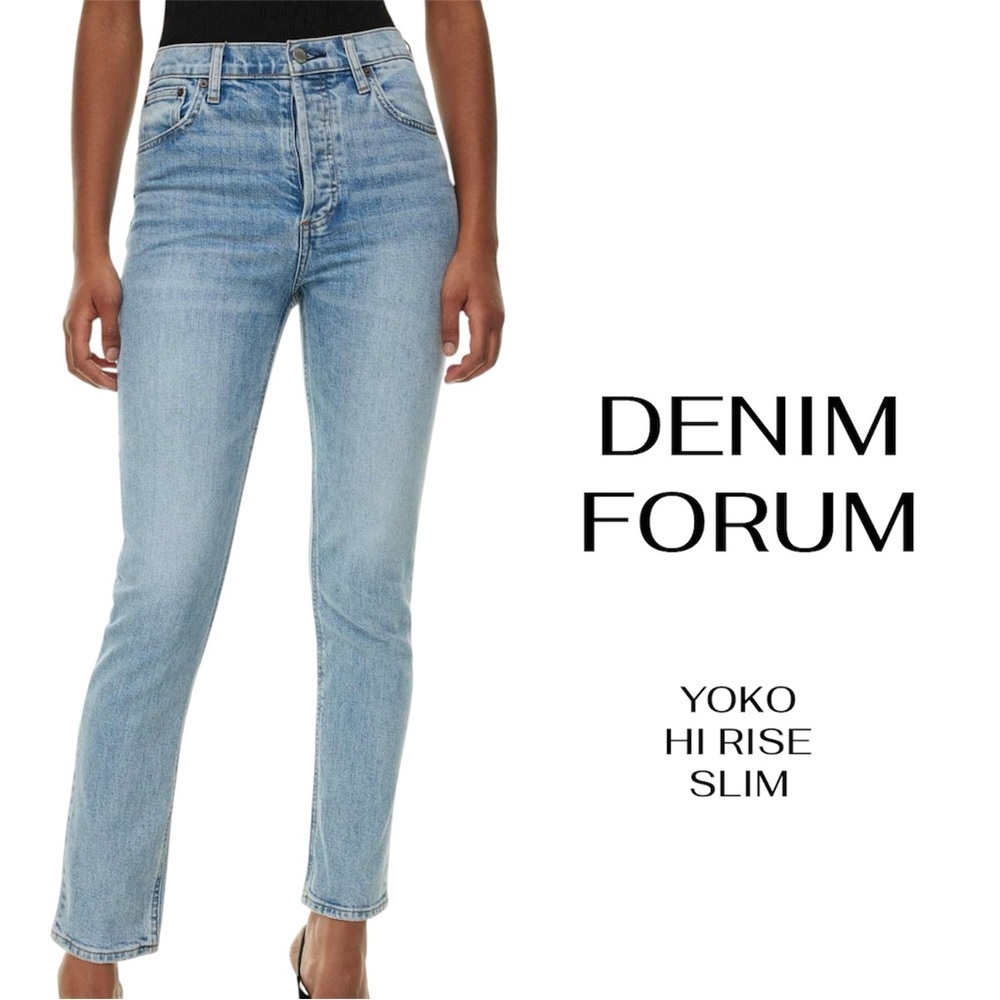 DENIM FORUM Yoko High-Rise Slim | Light Blue Wash | Women’s 26